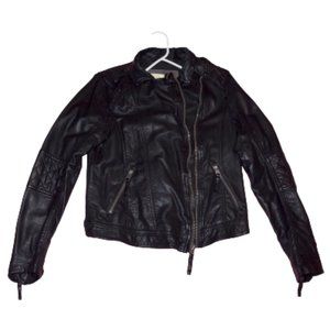 ABERCROMBIE & FITCH Leather Moto Jacket